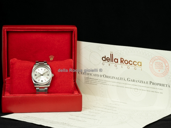Rolex Air-King 34 Argento Oyster Silver Lining  114200